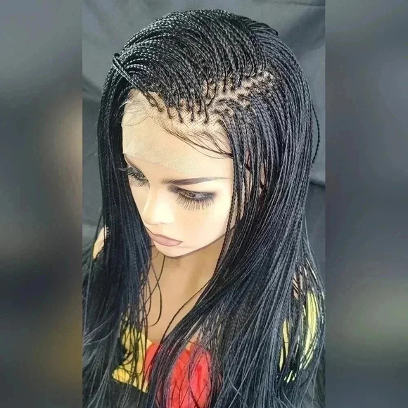 100% Handmade Micro Millions Braided wigs black wig,  NWT,  yassine - Picture 6 of 17